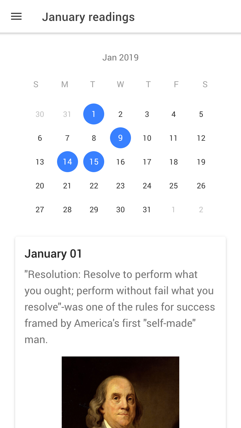 Harvard Classics calendar